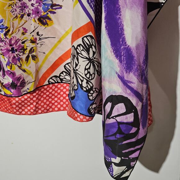 Cabi Silk Butterfuly Wrap Tunic Blouse Sz S Artsy Kimono Boxy Fairy Fae Whimsy - Picture 10 of 10